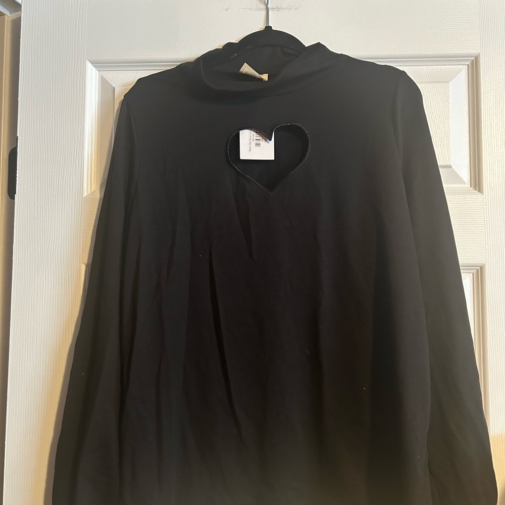 BiBi Black Long Sleeve with Heart Detail